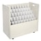 Adiroffice 50-Compartment Mobile Wood Roll File Storage Organizer in White ADI626-WHI-MK - alternate 1